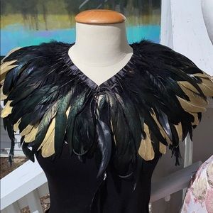 Real feather shawl collar - Free People